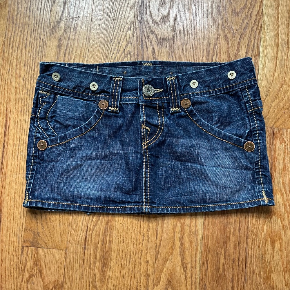 Vintage True Religion Denim Mini Skirt